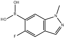 (5-氟-1-甲基-1H-吲唑-6-基)硼酸, 2096331-06-3, 结构式