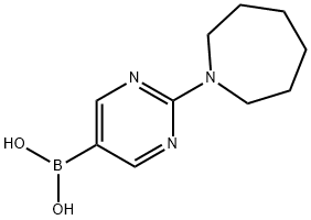 2-(氮杂环庚烷-1-基)嘧啶-5-硼酸, 2096333-81-0, 结构式