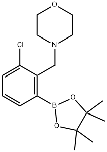 4-(2-氯-6-(4,4,5,5-四甲基-1,3,2-二氧硼杂环戊烷-2-基)苯基)吗啉, 2096337-89-0, 结构式