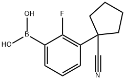 3-(1-氰基环戊基)-2-氟苯基硼酸, 2096339-71-6, 结构式