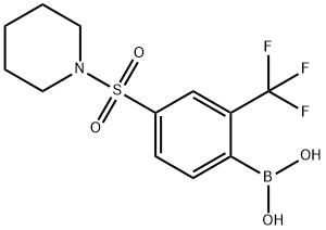 (4-(哌啶-1-基磺酰基)-2-(三氟甲基)苯基)硼酸, 2096339-82-9, 结构式