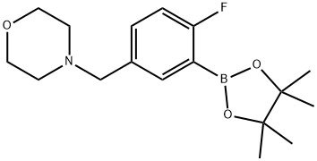 4-(4-氟-3-(4,4,5,5-四甲基-1,3,2-二氧硼杂环戊烷-2-基)苯基)吗啉, 2096340-24-6, 结构式