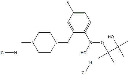 2-[(4-甲基-1-哌嗪基)甲基]-4-氟苯硼酸频哪醇酯二盐酸盐, 2096340-30-4, 结构式