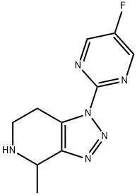 1-(5-氟嘧啶-2-基)-4-甲基-4,5,6,7-四氢-1H-[1,2,3]三唑并[4,5-C]吡啶, 2097603-71-7, 结构式