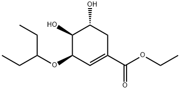 (3R,4S,5R)-4,5-二羟基-3-(戊烷-3-羟基)环己-1-烯-1-羧酸乙酯, 2097777-49-4, 结构式