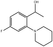 1-[2-(1-哌啶基)-4-氟苯基]乙醇, 2097800-24-1, 结构式