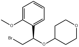 (R)-4-(2-溴-1-(2-甲氧基苯基)乙氧基)四氢-2H-吡喃, 2098543-62-3, 结构式