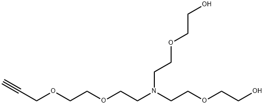 N-(炔丙基-双聚乙二醇)-N-双(单乙二醇-乙醇), 2100306-62-3, 结构式