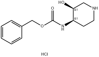 苯甲基 ((3S,4R)-3-羟基哌啶-4-基)氨基甲酯盐酸, 2102411-18-5, 结构式