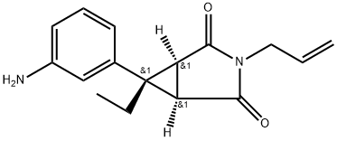 (1R,5S,6R)-3-烯丙基-6-(3-氨基苯基)-6-乙基-3-氮杂二环[3.1.0]己烷-2,4-二酮, 2102411-93-6, 结构式