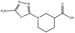 1-(5-氨基-1,3,4-噻二唑-2-基)哌啶-3-羧酸, 2108830-91-5, 结构式