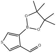 4-(4,4,5,5-四甲基-1,3,2-二氧硼杂环戊烷-2-基)噻吩-3-甲醛, 2121511-75-7, 结构式