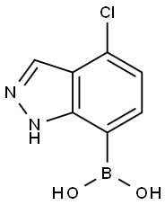 (4-氯-1H-吲唑-7-基)硼酸, 2121513-30-0, 结构式