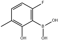 2-羟基-6-氟-3-甲基苯硼酸, 2121513-74-2, 结构式