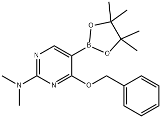 4-苄氧基-2-二甲胺基嘧啶-5-硼酸匹那醇酯, 2121513-96-8, 结构式