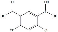 5-Carboxy-2,4-dichlorophenylboro<i></i>nic acid, 2121514-46-1, 结构式