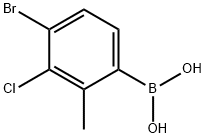 4-溴-3-氯-2-甲基苯基硼酸, 2121514-78-9, 结构式