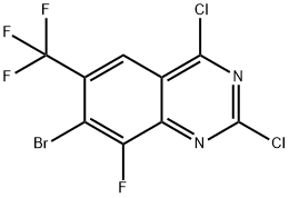7-溴-2,4-二氯-8-氟-6-(三氟甲基)喹唑啉, 2134618-53-2, 結構式