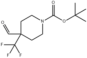 4-甲酰基-4-(三氟甲基)哌啶-1-羧酸叔丁酯, 2138192-03-5, 结构式