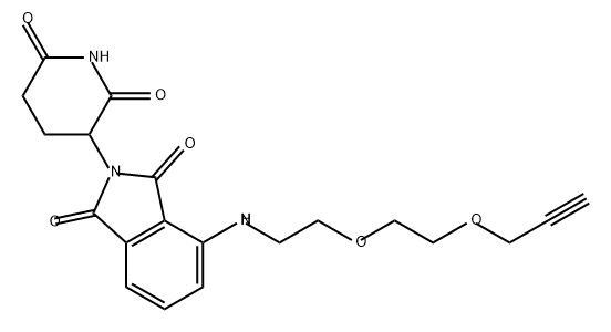 泊馬度胺-二聚乙二醇-炔基, 2138439-56-0, 結(jié)構(gòu)式