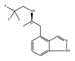 (R) -1-(1H-吲唑-4-基)-N-(2,2,2-三氟乙基)丙烷-2-胺, 2142634-00-0, 结构式