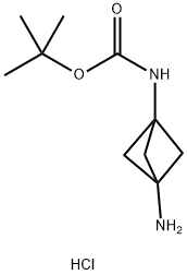 (3-氨基双环[1.1.1]戊烷-1-基)氨基甲酸叔丁酯盐酸盐, 2144478-62-4, 结构式