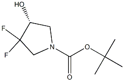 (R)-3,3-二氟-4-羟基吡咯烷-1-羧酸叔丁酯, 2165974-26-3, 结构式