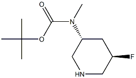 ((3S,5S)-5-氟哌啶-3-基)(甲基)氨基甲酸叔丁酯, 2166001-15-4, 结构式