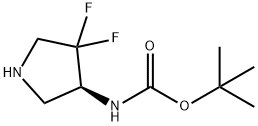 (S)-(4,4-二氟吡咯烷-3-基)氨基甲酸叔丁酯, 2166050-86-6, 结构式