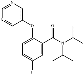 5-氟-N,N-二异丙基-2-（嘧啶-5-氧基）苯甲酰胺, 2169919-95-1, 结构式