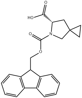 (6S)-5-{[(9H-fluoren-9-yl)methoxy]carbonyl}-5-azaspiro[2.4]heptane-6-carboxylic acid, 2170726-27-7, 结构式