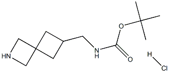 tert-butyl N-({2-azaspiro[3.3]heptan-6-yl}methyl)carbamate hydrochloride, 2173991-80-3, 结构式