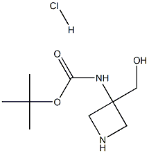 (3-(羟甲基)氮杂环丁烷-3-基)氨基甲酸叔丁酯盐酸盐, 2173991-87-0, 结构式