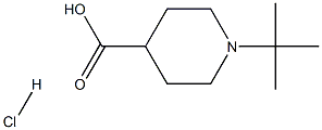 1-叔丁基哌啶-4-甲酸盐酸盐, 2173991-95-0, 结构式