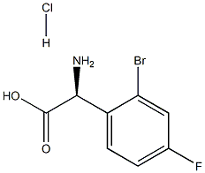 (R)-2-氨基-2-(2-溴-4-氟苯基)乙酸盐酸盐, 2177265-07-3, 结构式
