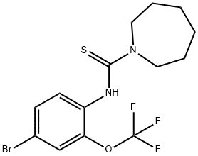 N-[4-Bromo-2-(trifluoromethoxy)phenyl]azepane-1-carbothioamide, 2197054-46-7, 结构式