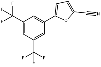 5-[3,5-Bis(trifluoromethyl)phenyl]-2-furonitrile, 2197056-54-3, 结构式