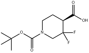 1,4-Piperidinedicarboxylic acid, 3,3-difluoro-, 1-(1,1-dimethylethyl) ester, (4S)-, 2197504-56-4, 结构式