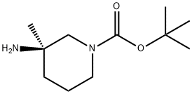 tert-butyl (3R)-3-amino-3-methyl-piperidine-1-carboxylate, 2199214-46-3, 结构式