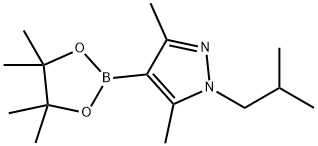 1-异丁基-3,5-二甲基-4-(4,4,5,5-四甲基-[1,3,2]二氧杂硼环戊烷-2-基)-1H-吡唑, 2205068-12-6, 结构式