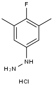4-氟-3,5-二甲基苯肼盐酸盐, 2212021-40-2, 结构式