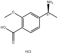 (S)-4-(1-氨基乙基)-2-甲氧基苯甲酸盐酸盐, 2216747-15-6, 结构式