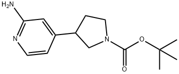 3-(2-氨基吡啶-4-基)吡咯烷-1-羧酸叔丁酯, 2222933-77-7, 结构式