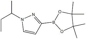 1-(仲丁基)-3-(4,4,5,5-四甲基-1,3,2-二氧杂硼戊烷-2-基)-1H-吡唑, 2222997-43-3, 结构式