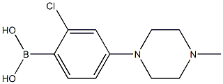 2-氯-4-(N-甲基哌嗪-1-基)苯基硼酸, 2225174-16-1, 结构式