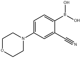 (2-氰基-4-吗啉代苯基)硼酸, 2225179-08-6, 结构式