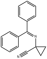 1-(diphenylmethylene)amino-1-cyclopropanecarbonitrile, 89985-88-6, 结构式