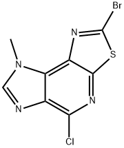 2-溴-5-氯-8-甲基-8H-咪唑并[4,5-D]噻唑并[5,4-B]吡啶, 805319-85-1, 结构式