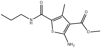 2-氨基-4-甲基-5-(丙基氨基甲酰)噻吩-3-羧酸甲酯, 832106-18-0, 结构式