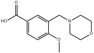 4-甲氧基-3-(吗啉-4-基甲基)苯甲酸, 832741-26-1, 结构式